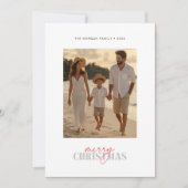 Beachy Familie Foto Nautische Kerst Kaart (Voorkant)