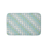 Beachy geometrische Tegels, Zee glas, blauw, zand Badmat (Voorkant)