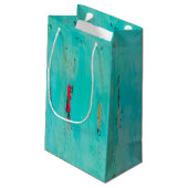Beachy geschenktas met kustkunst klein cadeauzakje (Achterkant Gekanteld)