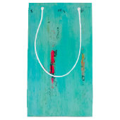 Beachy geschenktas met kustkunst klein cadeauzakje (Voorkant)