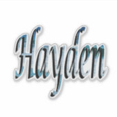 Beachy Hayden Naam, Sticker (Voorkant)