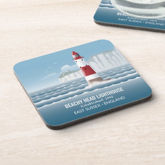 Beachy Head Lighthouse Bier Onderzetter (Linkerzijde)