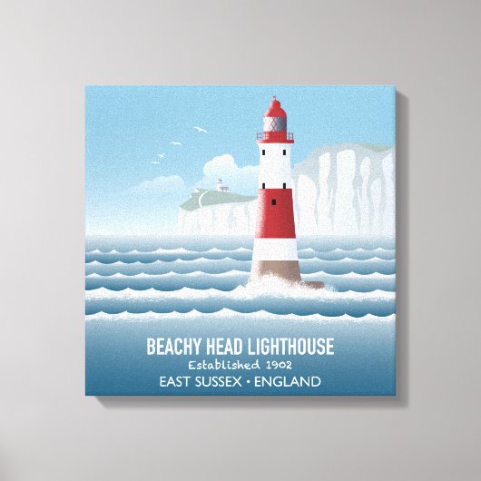 Beachy Head Lighthouse Canvas Afdruk (Voorkant)