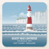 Beachy Head Lighthouse Kartonnen Onderzetters (Voorkant)