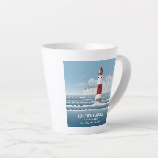 Beachy Head Lighthouse Latte Mok (Rechterhoek)