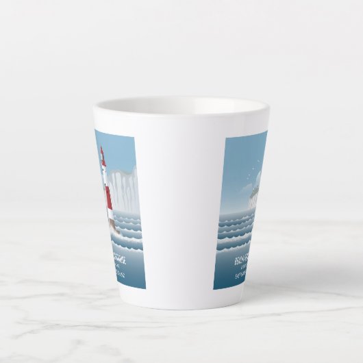 Beachy Head Lighthouse Latte Mok (Voorkant)