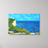 Beachy Head Lighthouse, Seven Sisters, Verenigd Ko Canvas Afdruk (Voorkant)