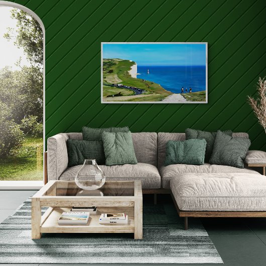 Beachy Head Lighthouse, Seven Sisters, Verenigd Ko Canvas Afdruk