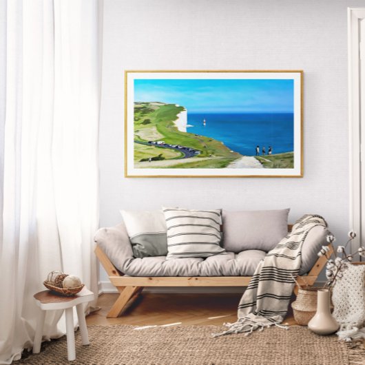 Beachy Head Lighthouse, Seven Sisters, Verenigd Ko Canvas Afdruk