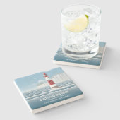 Beachy Head Lighthouse Stenen Onderzetter (Zijkant)