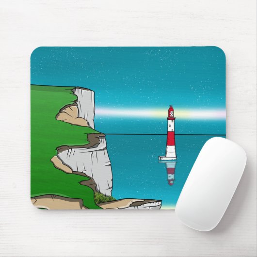 Beachy Head vuurtoren Engels Kanaal Muismat (Met muis)