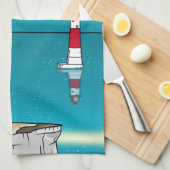 Beachy Head vuurtoren Engels Kanaal Theedoek (Quarter Fold)