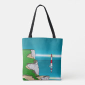 Beachy Head vuurtoren Engels Kanaal Tote Bag (Achterkant)