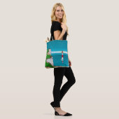 Beachy Head vuurtoren Engels Kanaal Tote Bag (Op model)