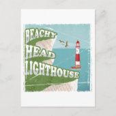Beachy head vuurtoren retro poster briefkaart (Voorkant)