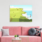 Beachy Head zicht canvasprint Canvas Afdruk (Insitu (Woonkamer))