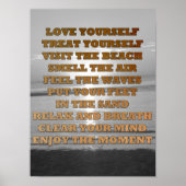 Beachy Inspirerend Quote Sunset Poster (Voorkant)