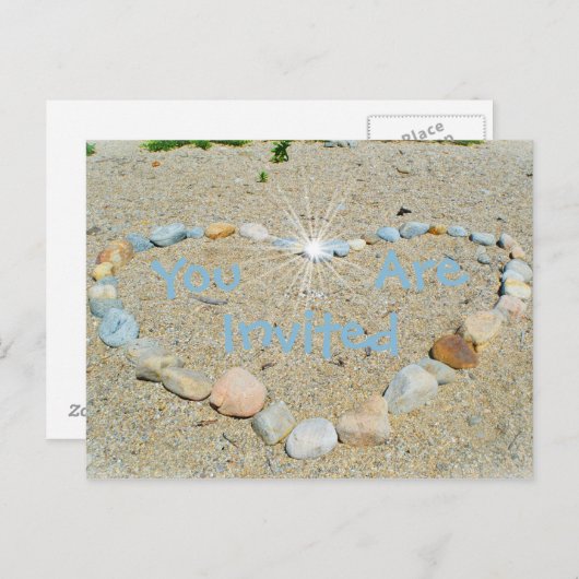 Beachy Invitation Uitnodiging Briefkaart (Voorkant / Achterkant)