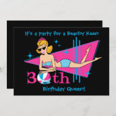 Beachy Keen 30th Birthday Custom Invitations Kaart (Voorkant / Achterkant)
