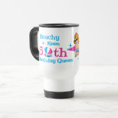 Beachy Keen 50th Birthday Reisbeker (Voorkant links)