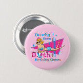 Beachy Keen 50th Birthday Ronde Button 5,7 Cm (Voorkant /achterkant)