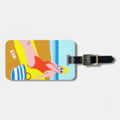 Beachy Keen - Geel Bagagelabel (Voorkant horizontaal)