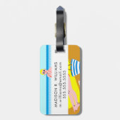 Beachy Keen - Geel Bagagelabel (Achterkant verticaal)