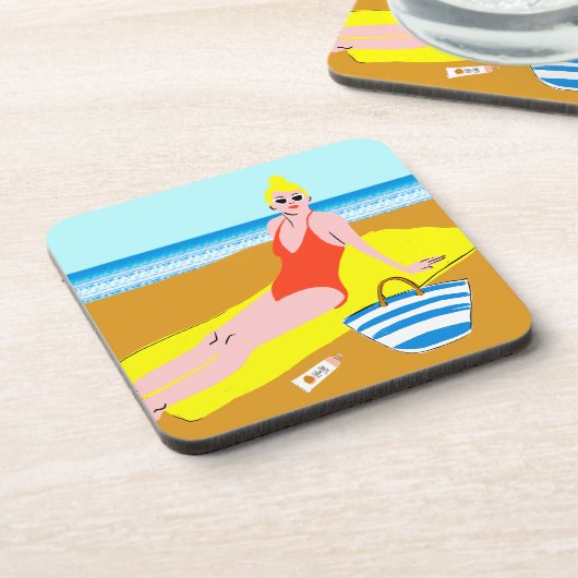 Beachy Keen - Geel Bier Onderzetter (Linkerzijde)