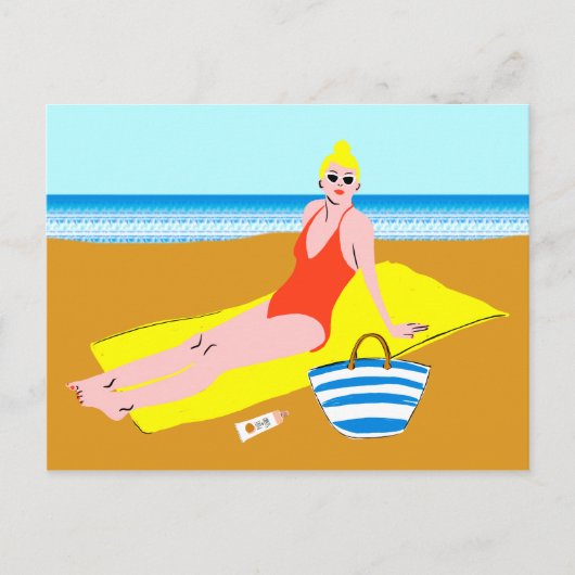 Beachy Keen - Geel Briefkaart (Voorkant)