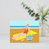 Beachy Keen - Geel Briefkaart (Staand voorkant)
