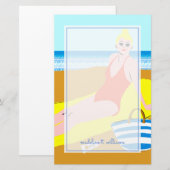 Beachy Keen - Geel Briefpapier (Voorkant / Achterkant)