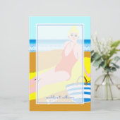 Beachy Keen - Geel Briefpapier (Staand voorkant)