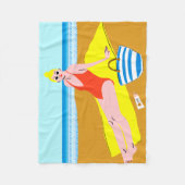 Beachy Keen - Geel Fleece Deken (Voorkant)