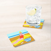 Beachy Keen - Geel Kartonnen Onderzetters (Insitu)