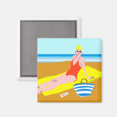 Beachy Keen - Geel Magneet (Voorkant / Achterkant)