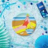 Beachy Keen - Geel Papieren Bordje (Feest)