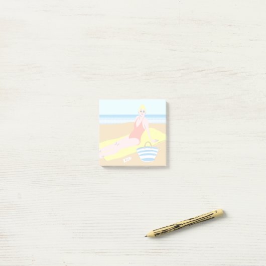 Beachy Keen - Geel Post-it® Notes (Op bureau)