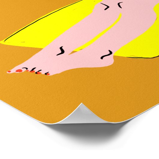 Beachy Keen - Geel Poster (Hoek)