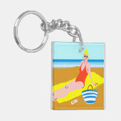 Beachy Keen - Geel Sleutelhanger (Voorkant Links)