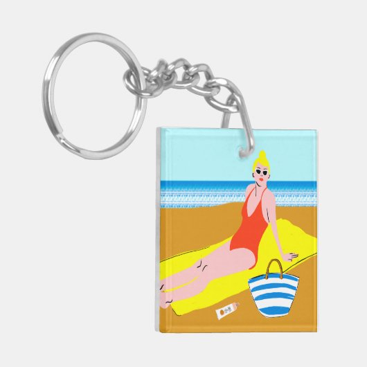 Beachy Keen - Geel Sleutelhanger (Voorkant Links)