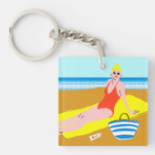 Beachy Keen - Geel Sleutelhanger (Voorkant)