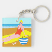 Beachy Keen - Geel Sleutelhanger (Achterkant)