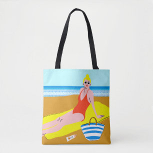 Beachy Keen - Geel Tote Bag