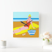 Beachy Keen - Geel Vierkante Klok (Huis)