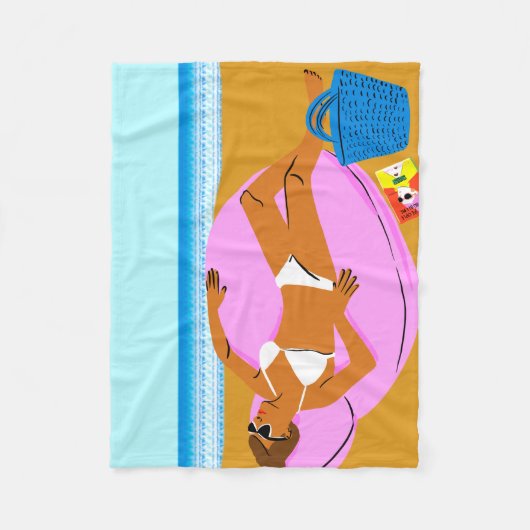 Beachy Keen - Roze Fleece Deken (Voorkant)