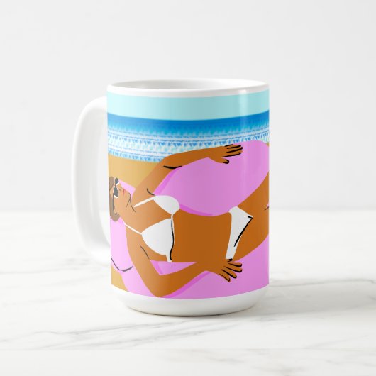 Beachy Keen - Roze Koffiemok (Voorkant links)