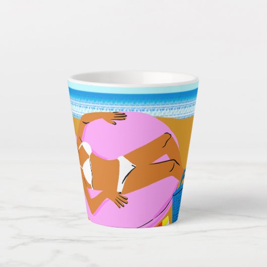 Beachy Keen - Roze Latte Mok (Voorkant)