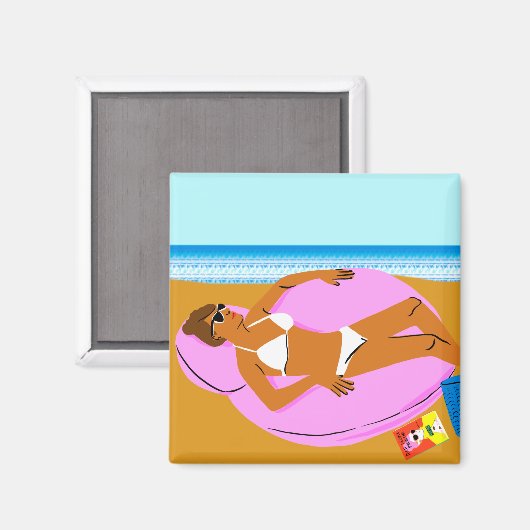 Beachy Keen - Roze Magneet (Voorkant / Achterkant)
