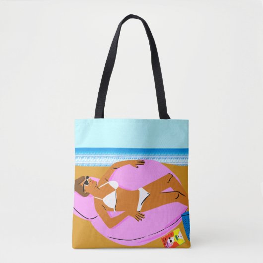 Beachy Keen - Roze Tote Bag (Voorkant)