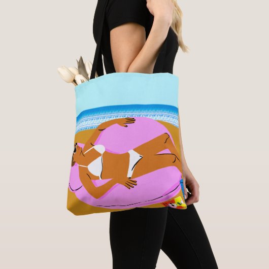 Beachy Keen - Roze Tote Bag (Dichtbij)